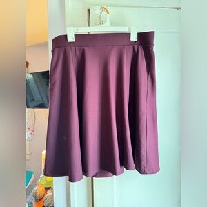Torrid Purple Ponte Skater Skirt With Pockets, Size 1